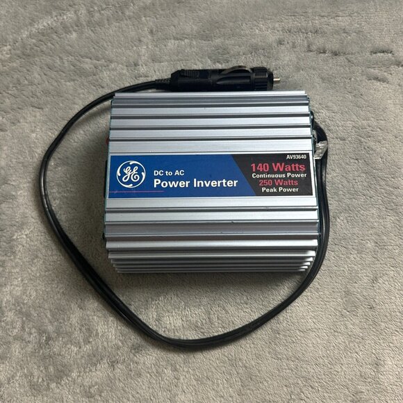 GE DC To AC Power Inverter AV93640 140 Watts Continuous 250 Peak Watts - Picture 1 of 8